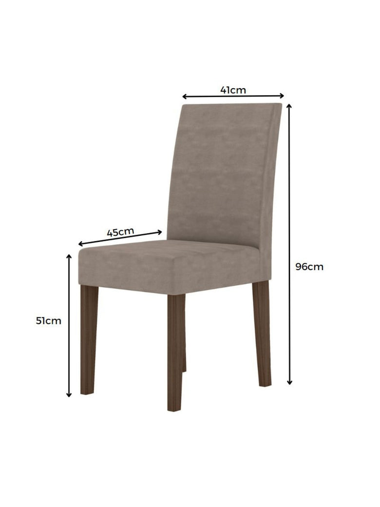 Conjunto Sala de Jantar Retangular Mesa Liz 160cm e 06 Cadeiras Josi Poliman Móveis