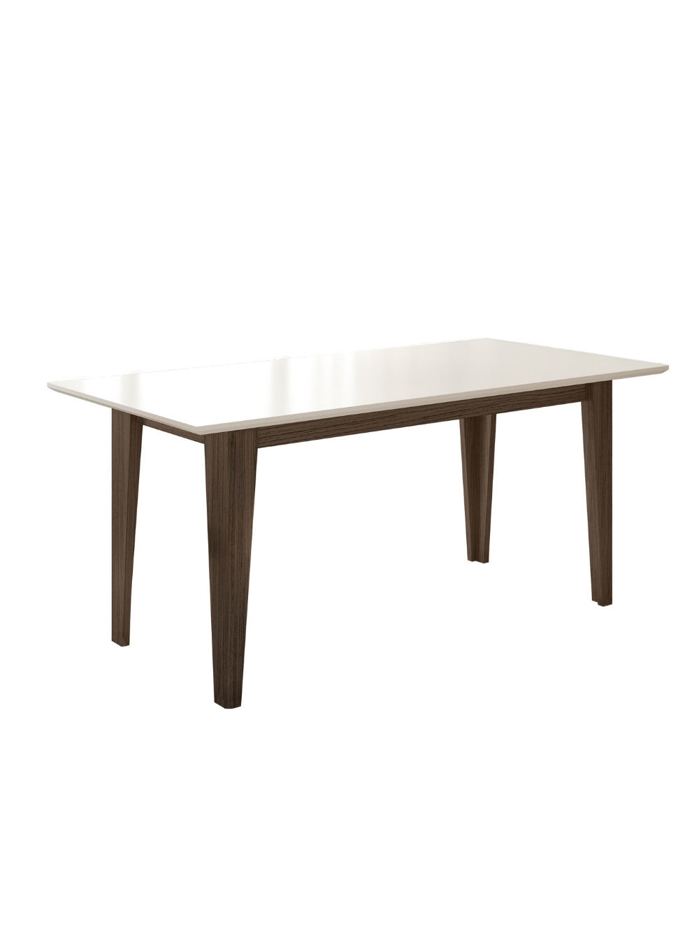 Conjunto Sala de Jantar Retangular Mesa Liz 160cm e 06 Cadeiras Josi Poliman Móveis - Carvalho com Off White
