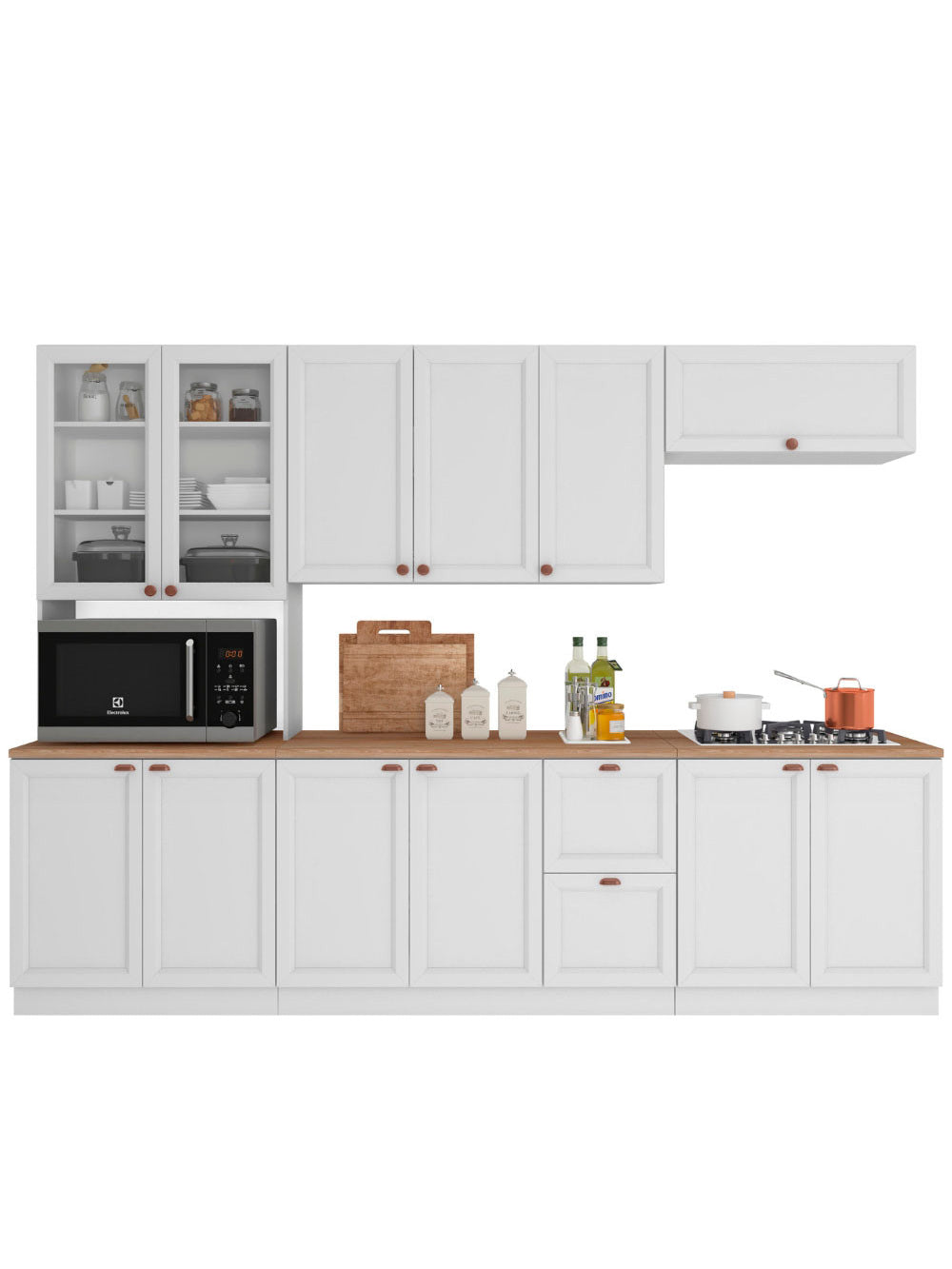 Cozinha Completa Modulada Olivia 12 Portas 2 Gavetas - Branco