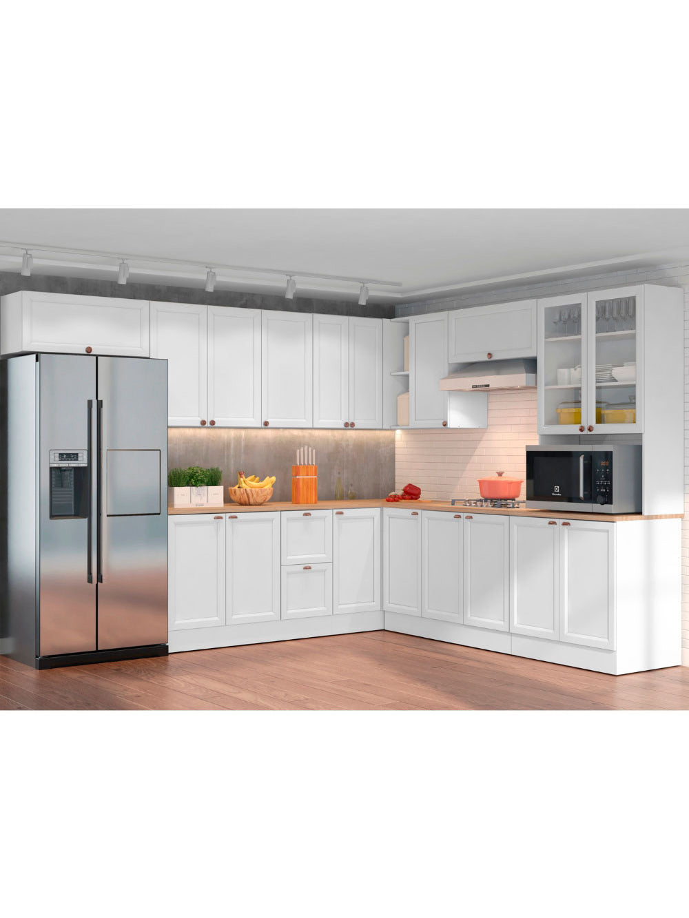 Cozinha Completa Modulada Olivia 18 Portas 2 Gavetas - Branco