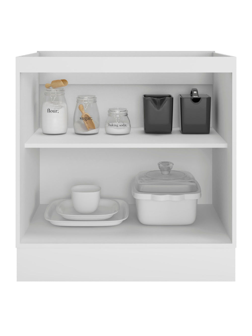 Balcão 2 Portas 80 cm sem tampo  Olivia - Branco