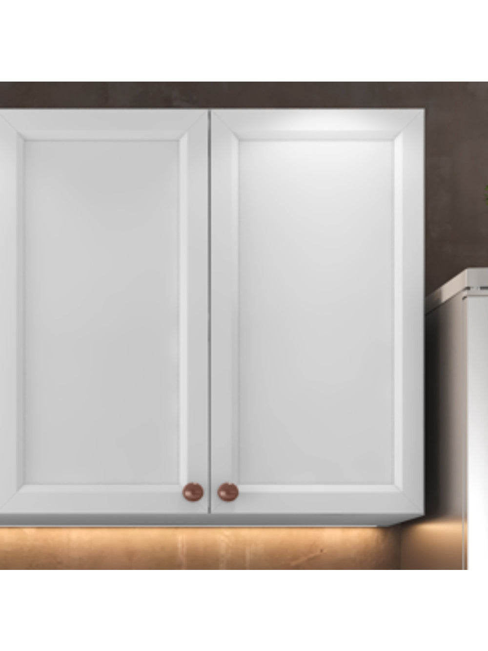 Armário Aéreo 2 Portas Olivia 80 cm - Branco