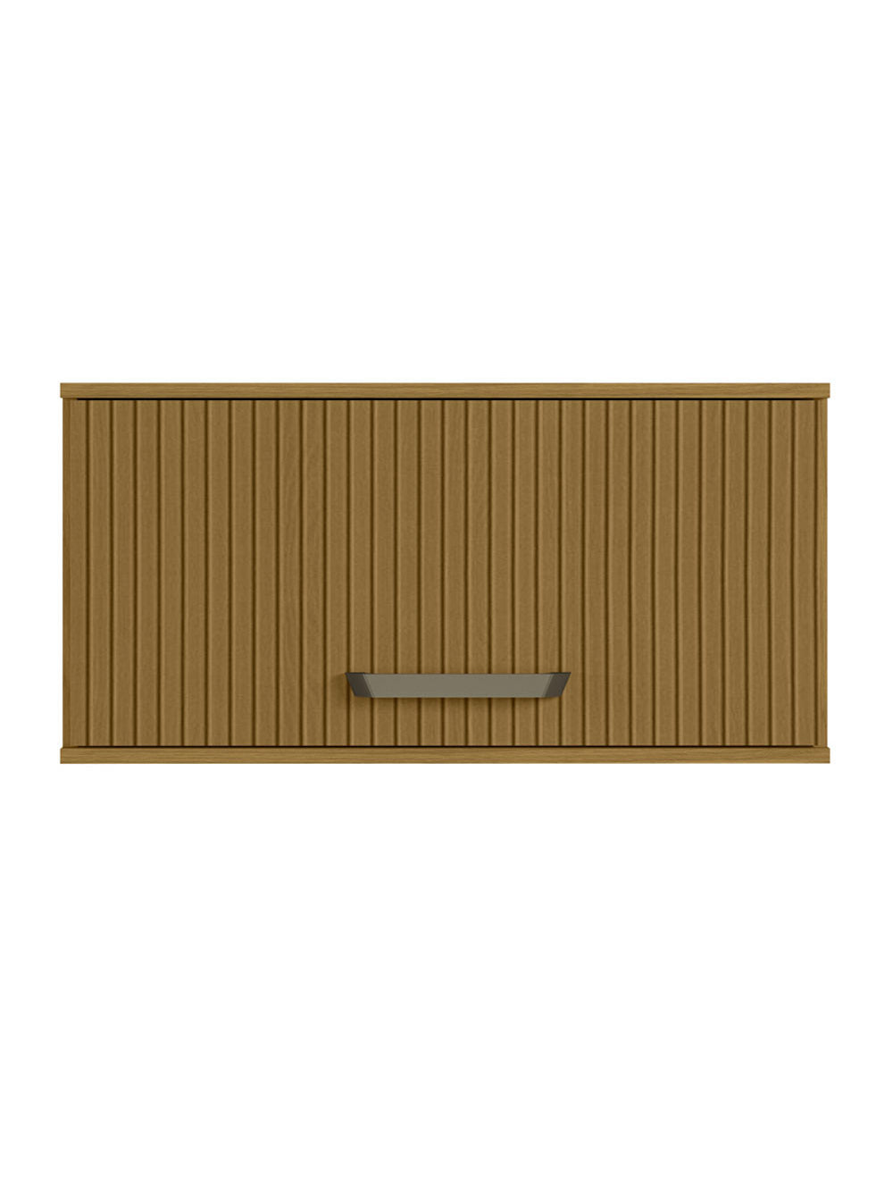 Armário Aéreo Geladeira Criare 80 cm 1 Porta Basculante Poliman - Freijo Ripado