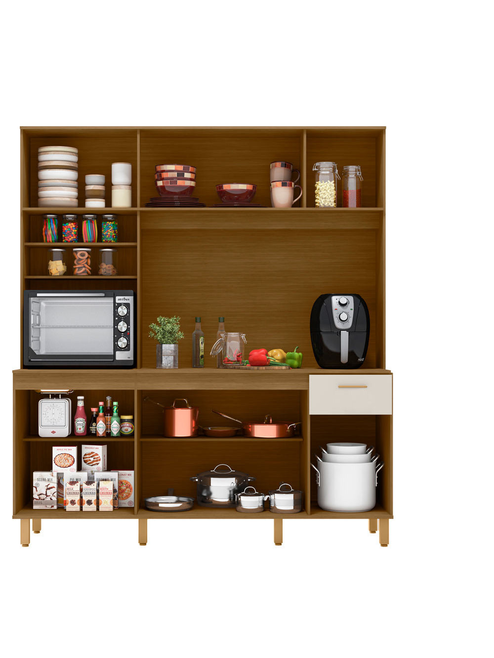 Kit Cozinha Núria 9 Portas 1 Gaveta Poliman