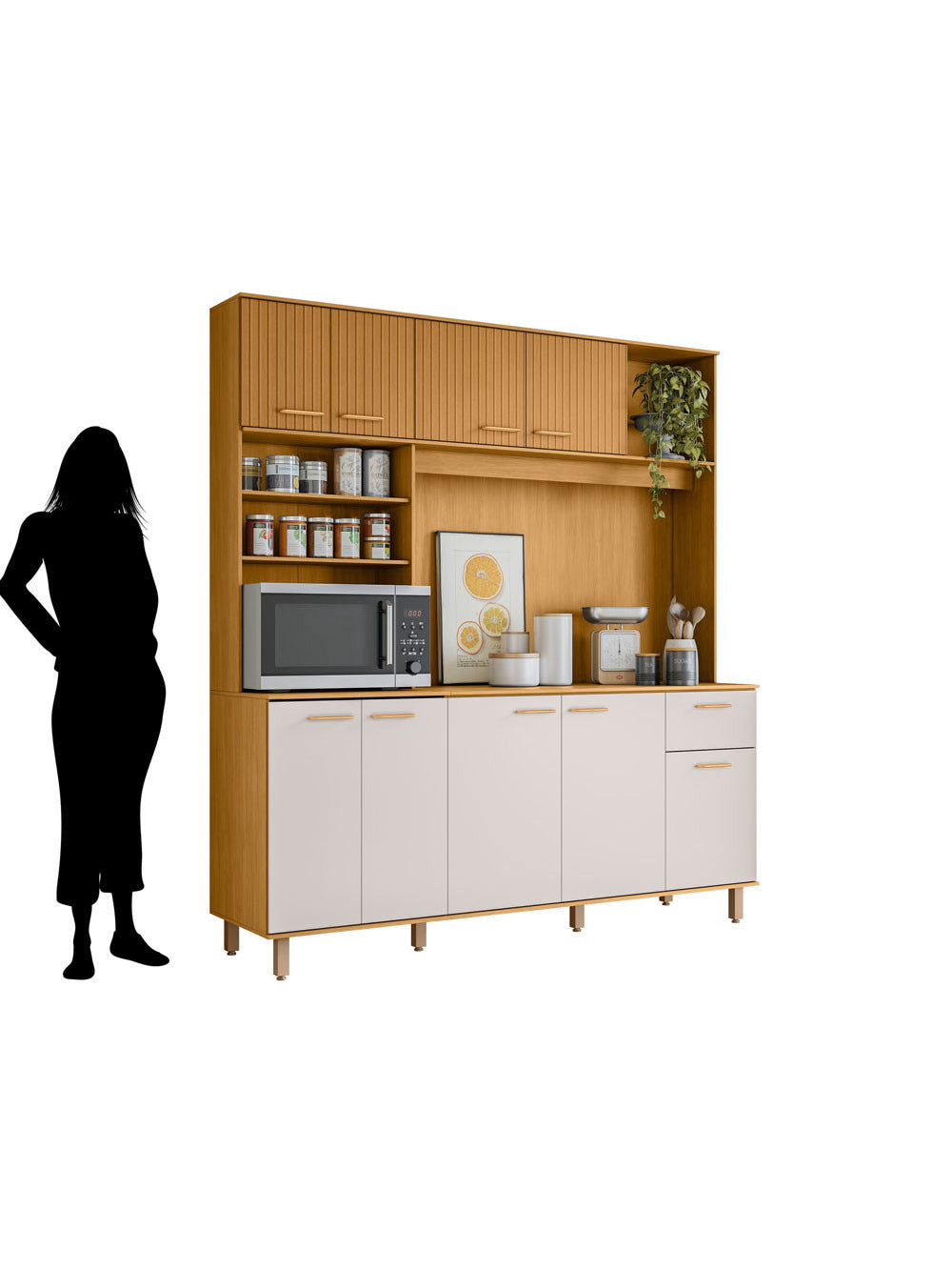 Kit Cozinha Núria 9 Portas 1 Gaveta Poliman