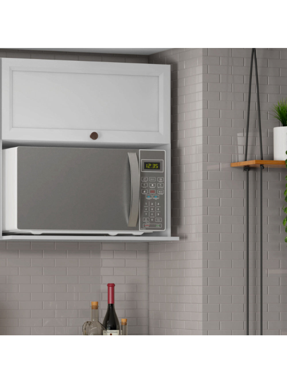 Armário Aéreo Olivia para Micro Ondas - Branco