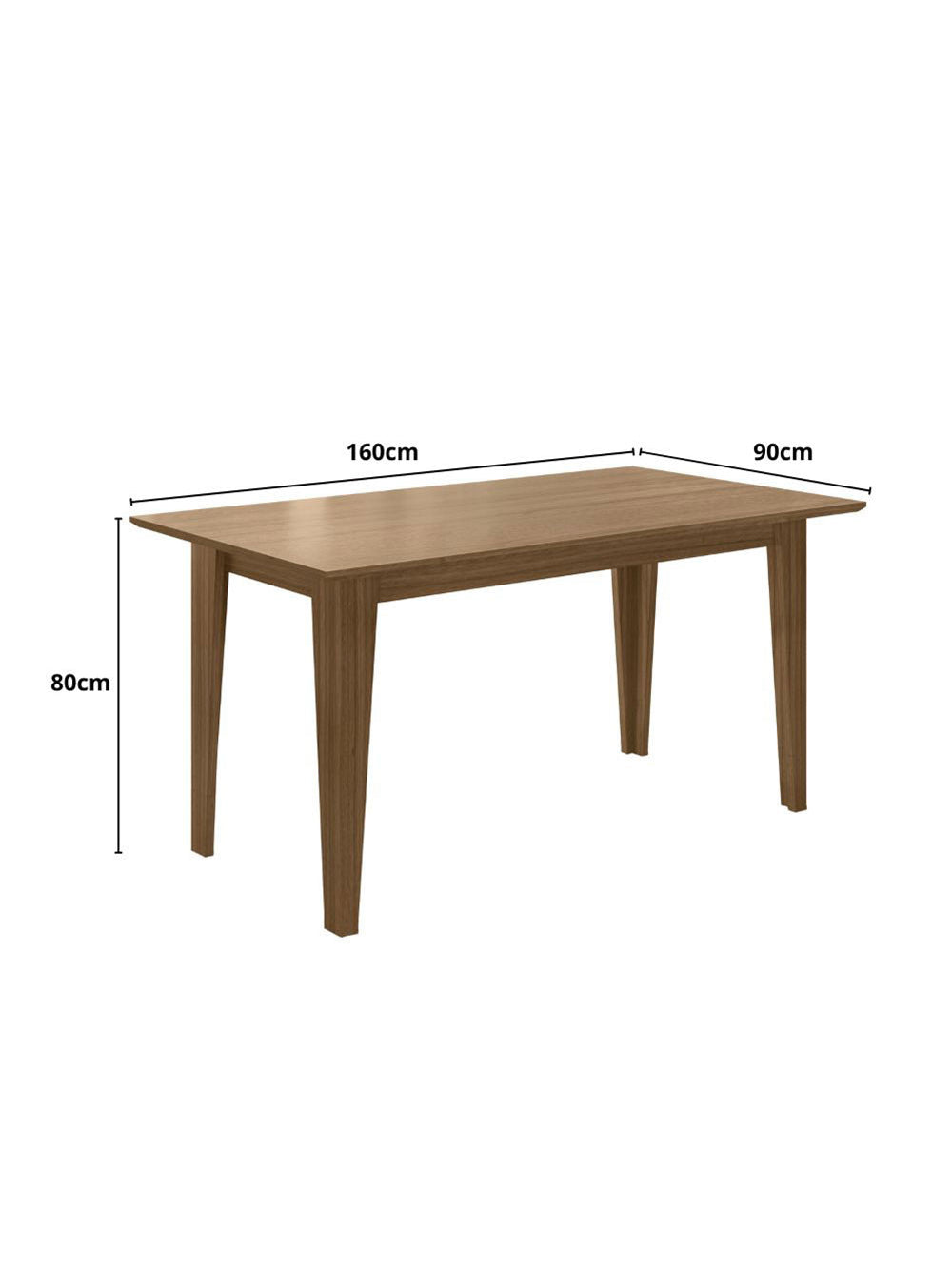 Mesa de Jantar Liz 6 Lugares com Cadeira Linea Poliman Móveis - Carvalho com Off White