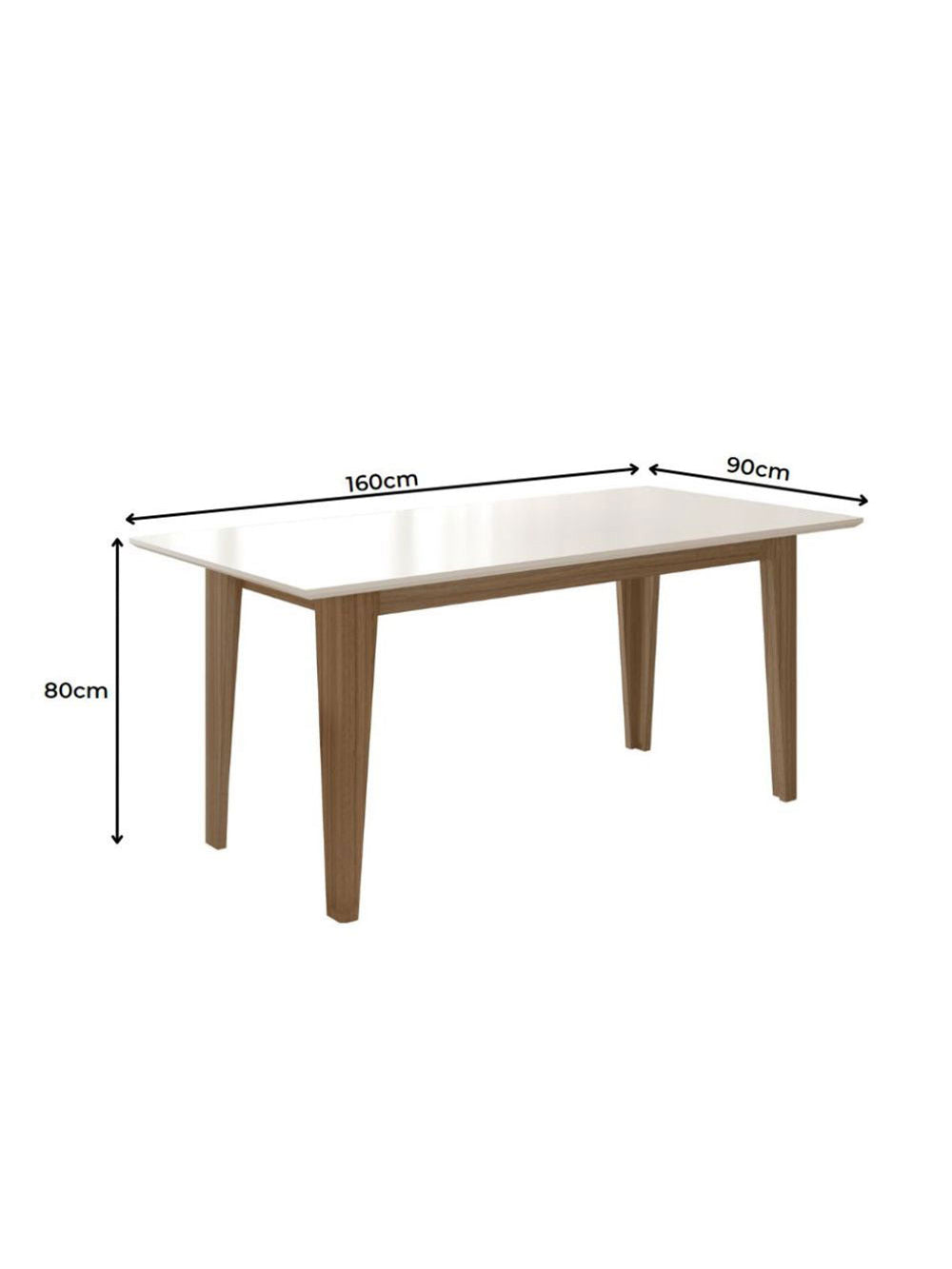 Mesa de Jantar Liz 6 Lugares com Cadeira Linea Poliman Móveis