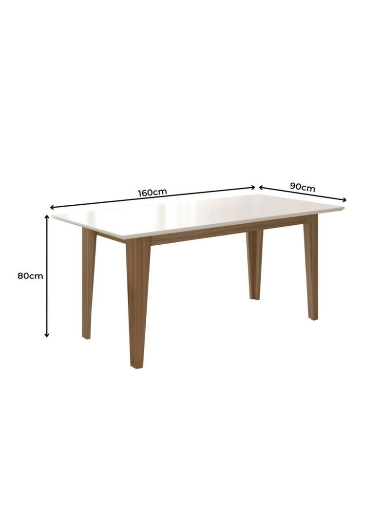 Mesa de Jantar Liz 6 Lugares com Cadeira Linea Poliman Móveis