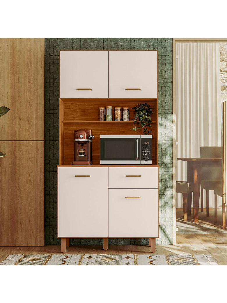 Kit Cozinha 04 Portas 01 Gaveta New Izis Poliman Móveis