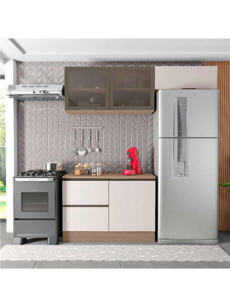 Cozinha Modulada Etna 4 Peças Cooktop Poliman Móveis