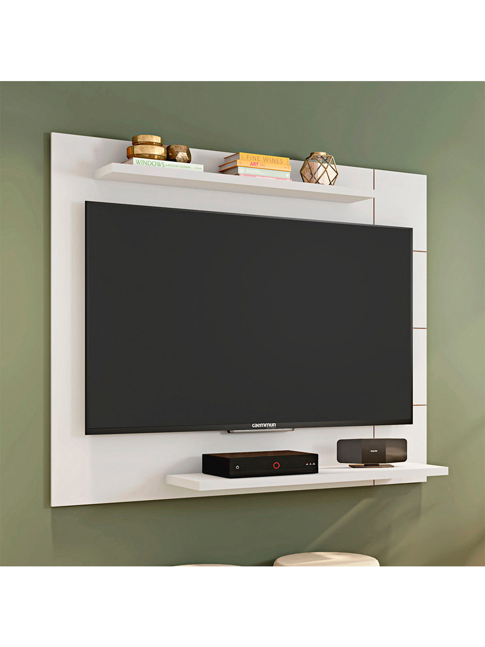 Painel para Tv até 58 Polegadas Cross Caemmun - Branco