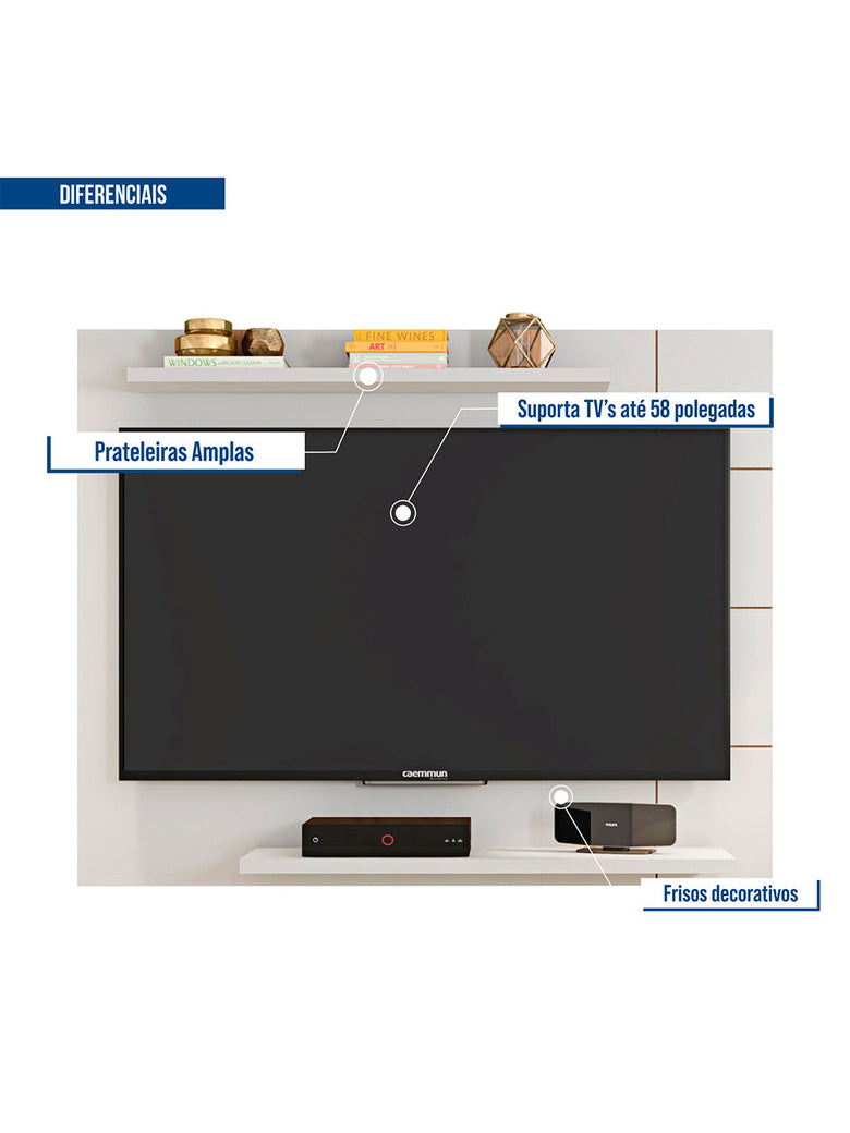 Painel para Tv até 58 Polegadas Cross Caemmun