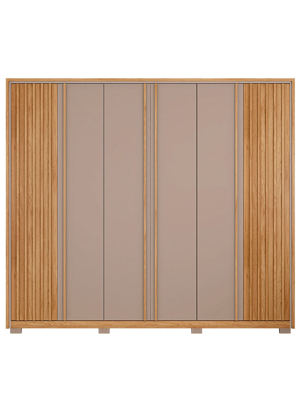 Guarda Roupa Casal Apollo 6 Portas 6 Gavetas Caemmun - Buriti / fendi