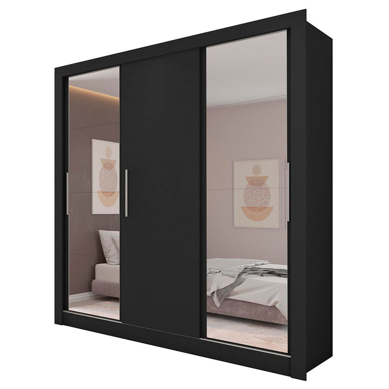 Guarda Roupa com Espelhos 3 Portas 2 Gavetas Santiago Caemmun