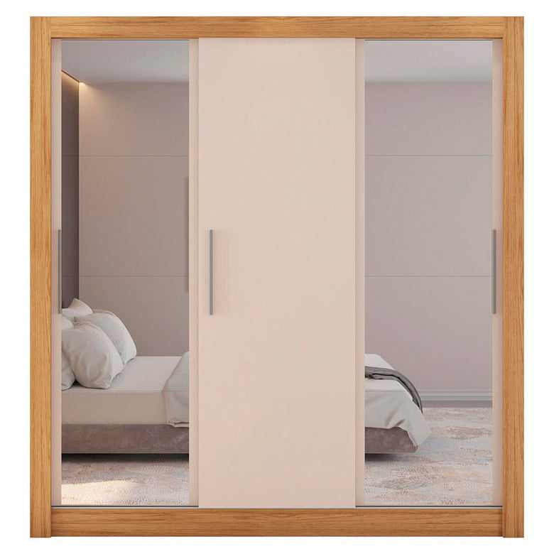 Guarda Roupa com Espelhos 3 Portas 2 Gavetas Santiago Caemmun