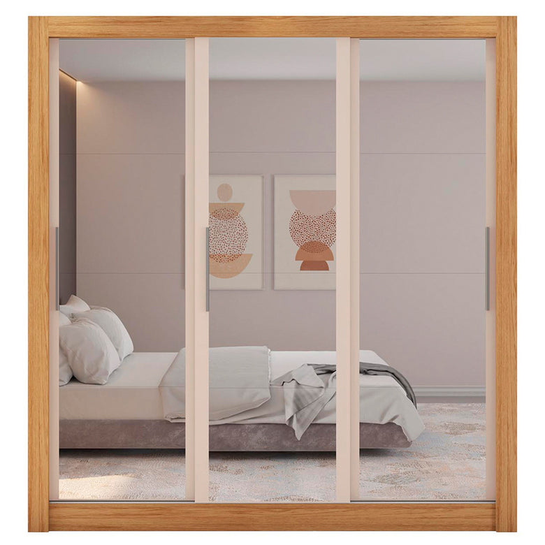 Guarda Roupa com Espelhos 3 Portas 2 Gavetas Santiago Caemmun