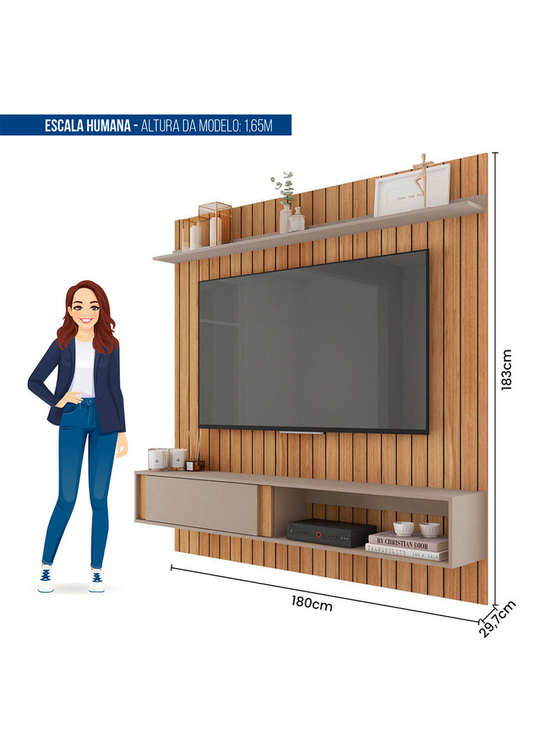 Painel para Tv até 70 Polegadas Boreal Caemmun