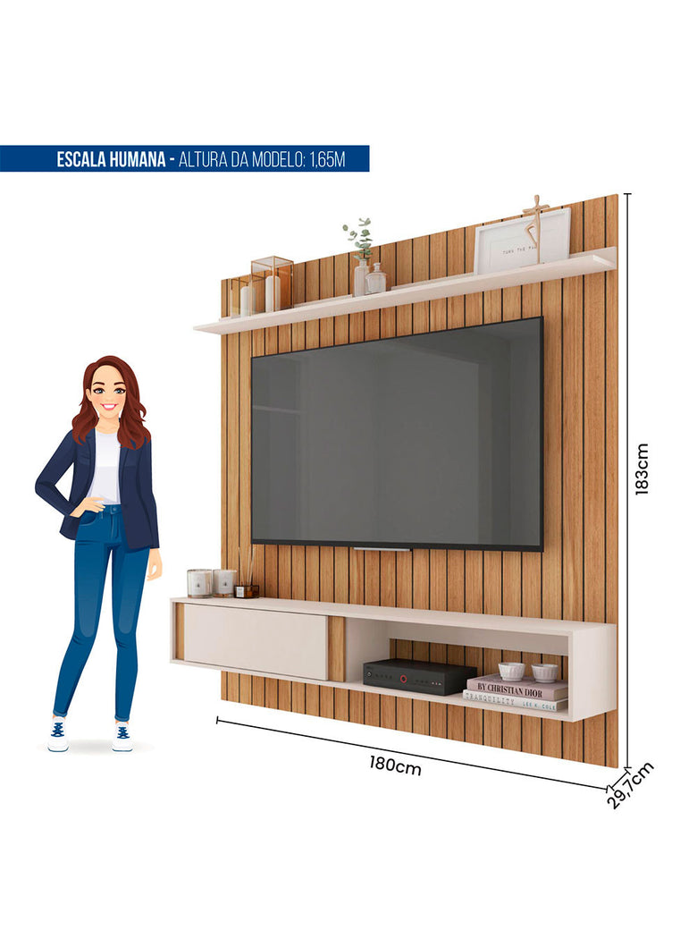 Painel para Tv até 70 Polegadas Boreal Caemmun