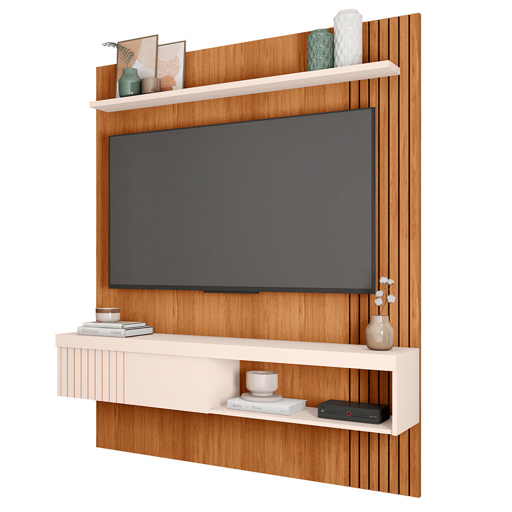 Painel para Tv até 65 Polegadas Jade 1.5 Caemmun - Freijó com Off White