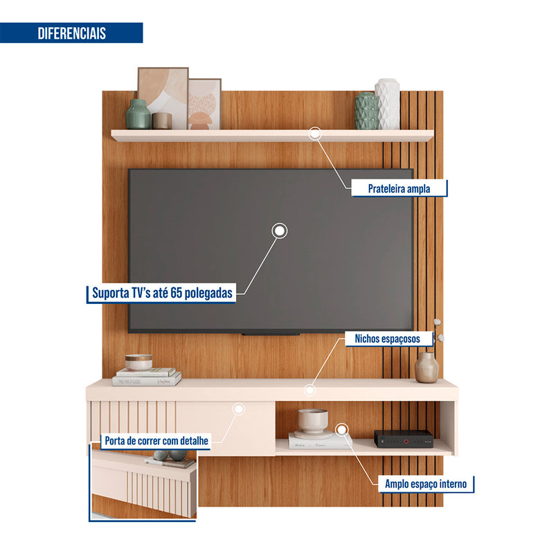 Painel para Tv até 65 Polegadas Jade 1.5 Caemmun