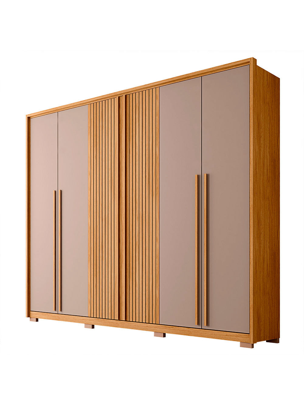 Guarda Roupa Casal Pietrus 6 Portas 6 Gavetas Caemmun - Buriti / fendi