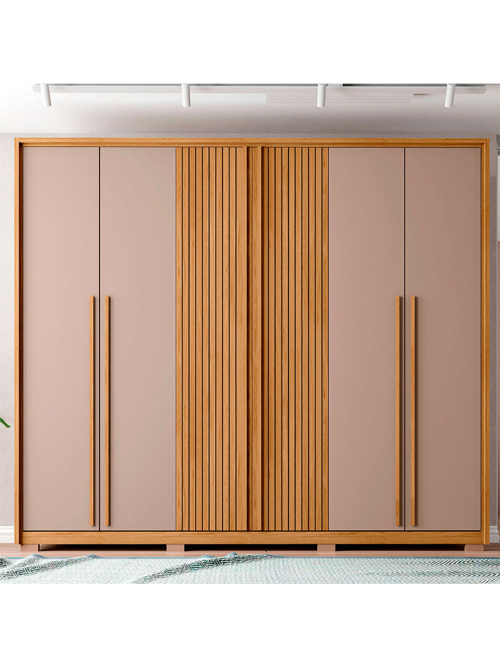Guarda Roupa Casal Pietrus 6 Portas 6 Gavetas Caemmun - Buriti / fendi