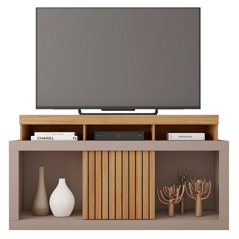 Rack Bancada para Tv até 55 Polegadas 1 Porta Dragon Caemmun - Buriti / fendi