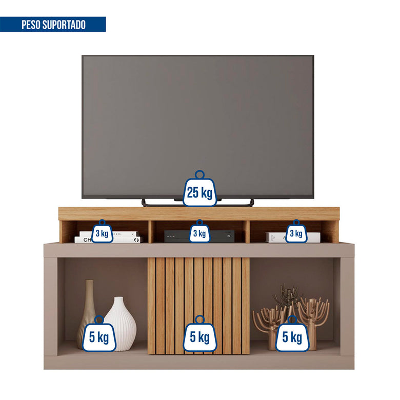Rack Bancada para Tv até 55 Polegadas 1 Porta Dragon Caemmun