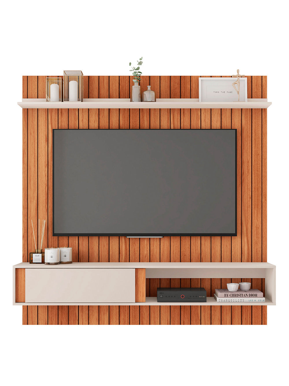 Painel para Tv até 70 Polegadas Boreal Caemmun - Freijó com Off White