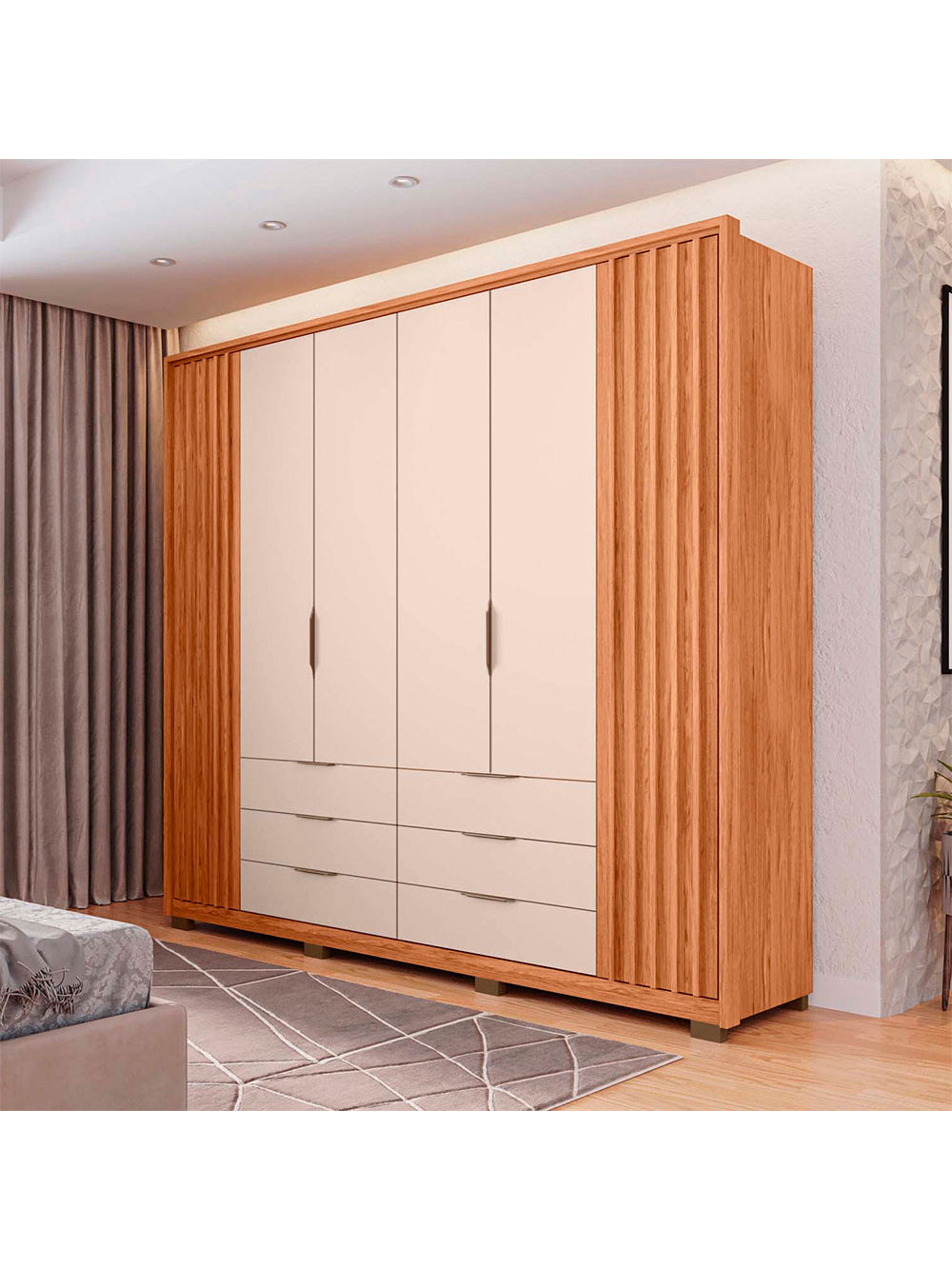 Guarda Roupa Casal Maximus 6 Portas 6 Gavetas Caemmun - Buriti