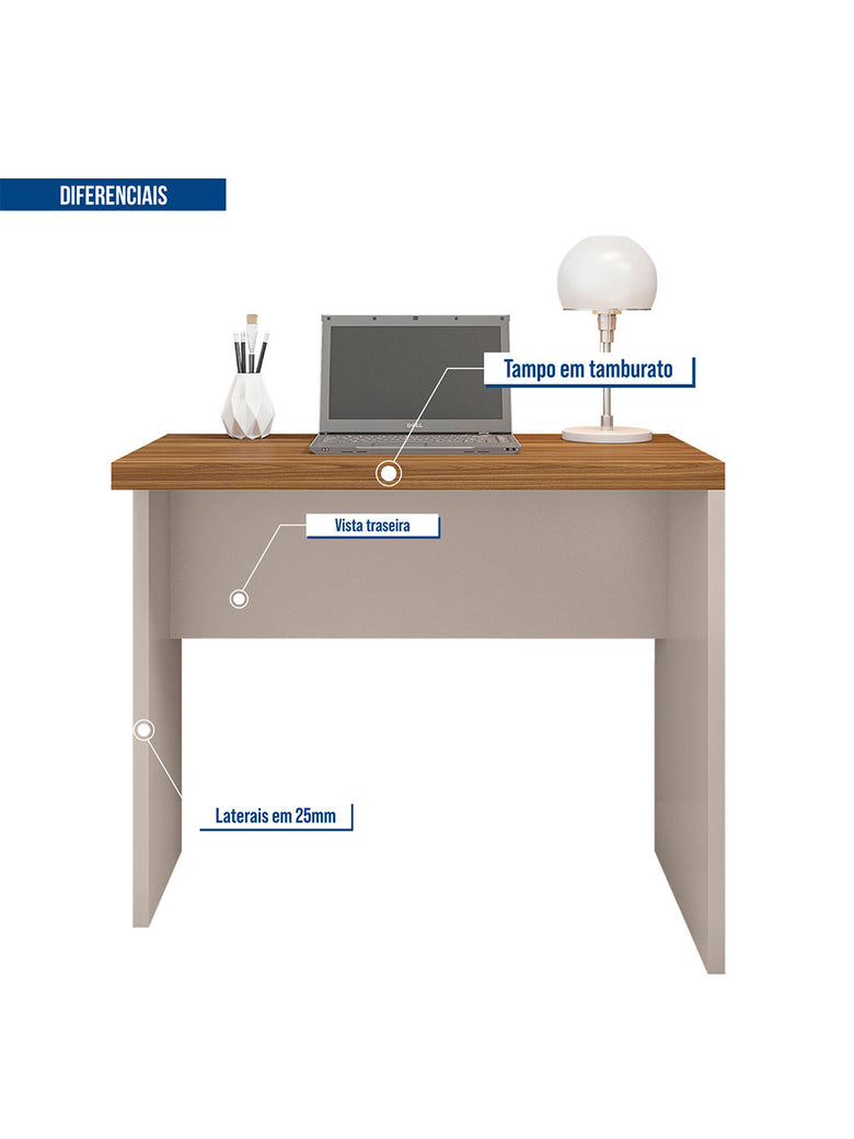 Mesa De Computador para Escritório Studio 0.9 Caemmun