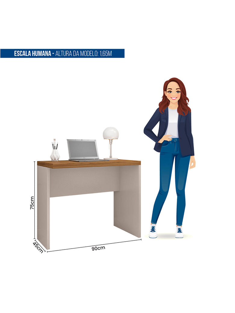 Mesa De Computador para Escritório Studio 0.9 Caemmun