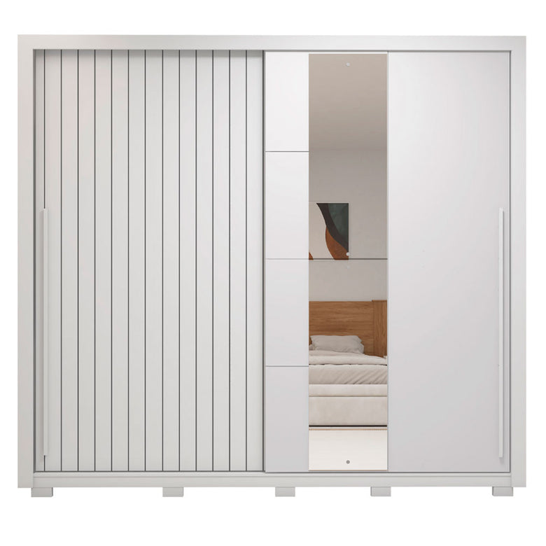 Guarda Roupa Casal Romanus Lux 2 Portas 4 Gavetas com Espelho Caemmun