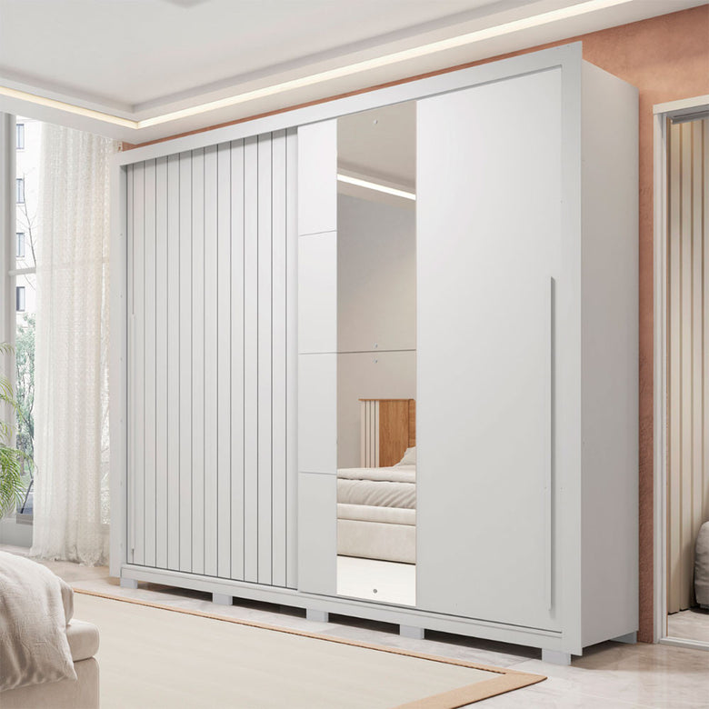 Guarda Roupa Casal Romanus Lux 2 Portas 4 Gavetas com Espelho Caemmun