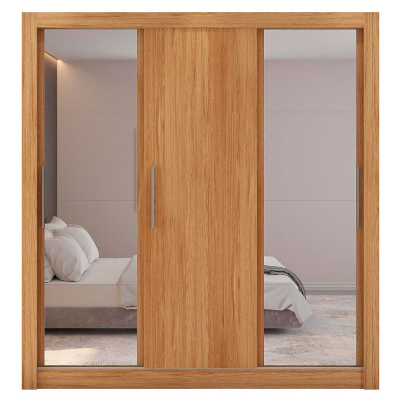 Guarda Roupa com Espelhos 3 Portas 2 Gavetas Santiago Caemmun