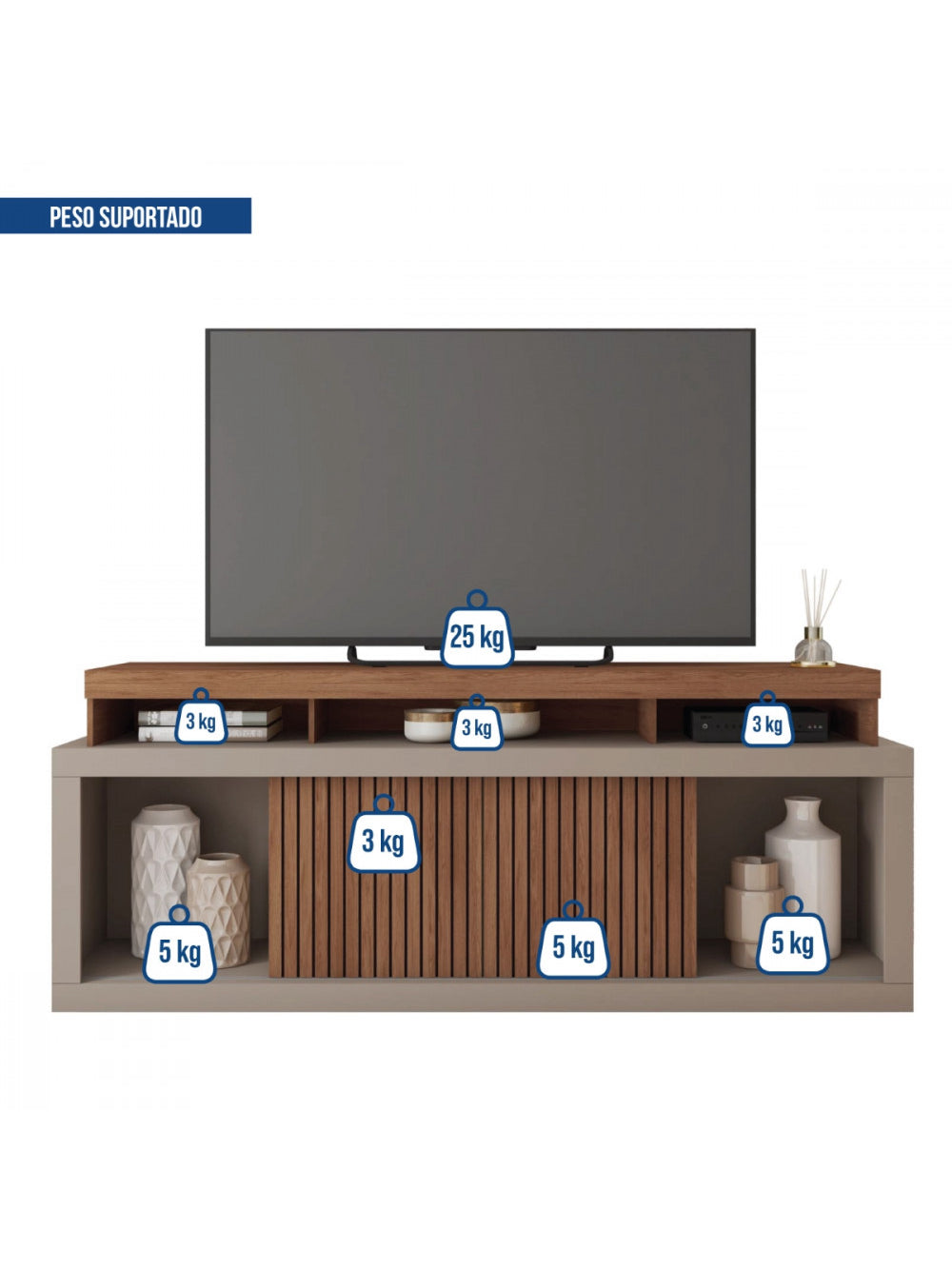 Rack Bancada para Tv até 70 Polegadas Aegon Caemmun