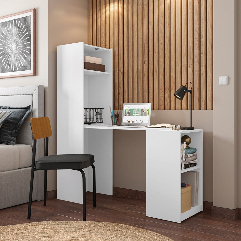 Armário Multiuso Com Mesa Auxiliar Mult Max Caemmun - Branco