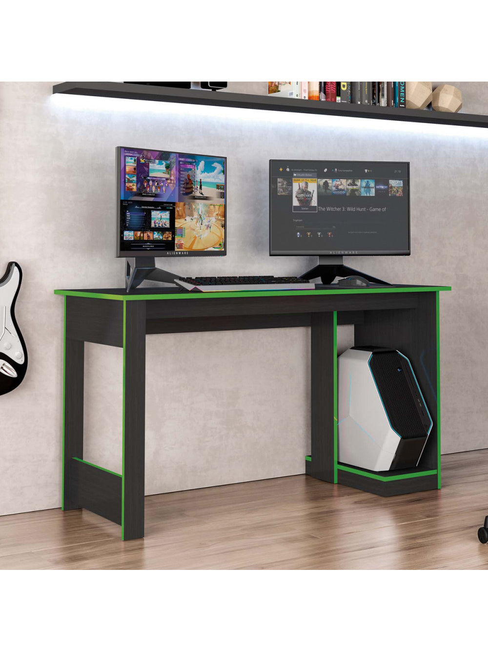 Mesa Gamer Para Computador Escrivaninha Caemmun - Preto