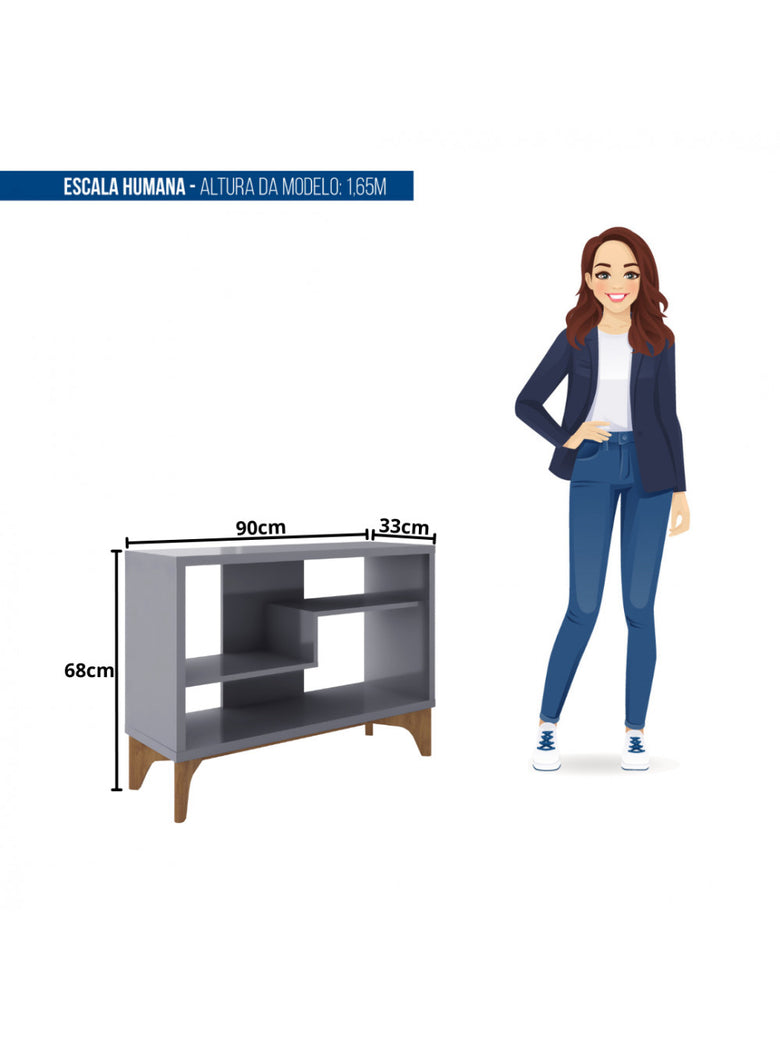 Estante Para Livro Decorativa Loft Caemmun