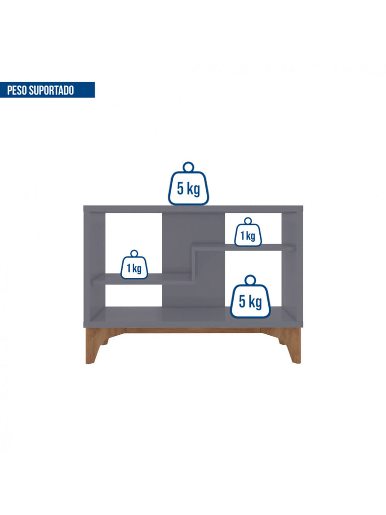 Estante Para Livro Decorativa Loft Caemmun