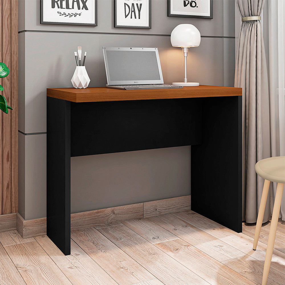 Mesa De Computador para Escritório Studio 0.9 Caemmun - Nogueira caiena/preto tx