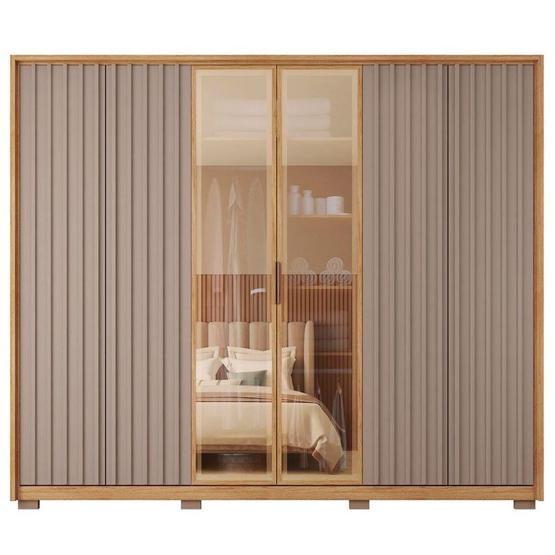 Guarda Roupa Casal Centurium 6 Portas Reflecta 4 Gavetas Caemmun