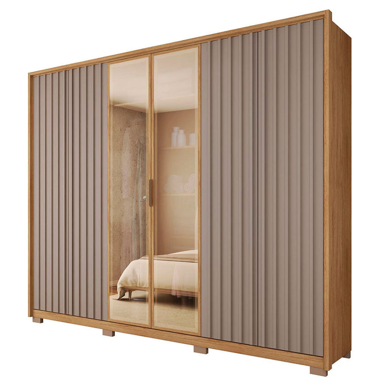 Guarda Roupa Casal Centurium 6 Portas Reflecta 4 Gavetas Caemmun