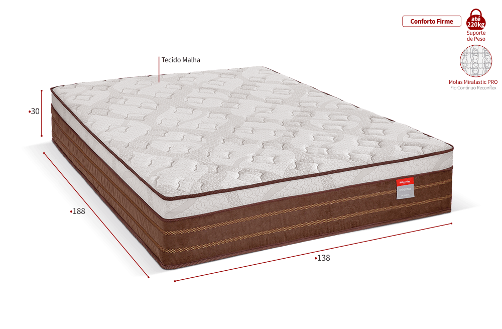 Colchão Casal Intense 138x188x30 Reconflex