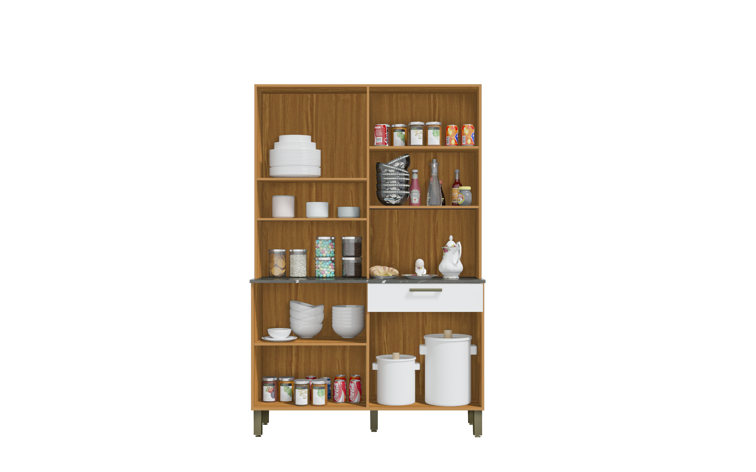 Cozinha Compacta 8 Portas 1 Gaveta Tannat Ronipa