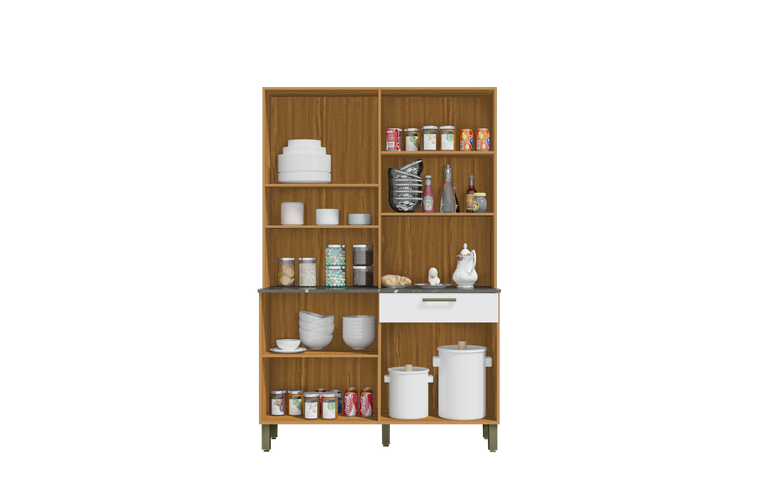 Cozinha Compacta 8 Portas 1 Gaveta Tannat Ronipa