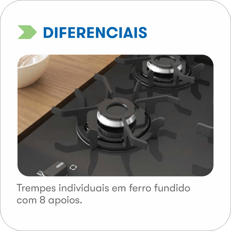 Fogão 4 bocas automático Itaglass Itatiaia