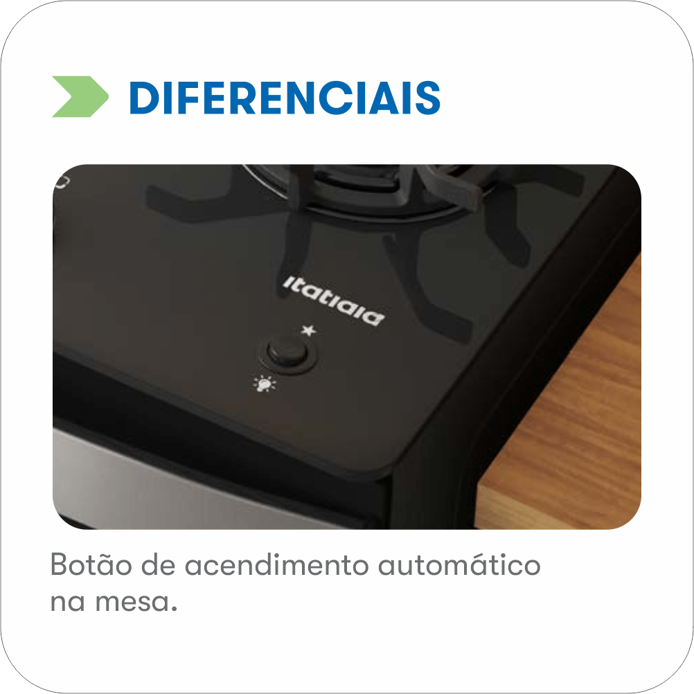 Fogão 4 bocas automático Itaglass Itatiaia