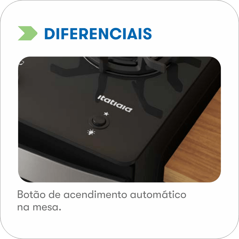 Fogão 4 bocas automático Itaglass Itatiaia